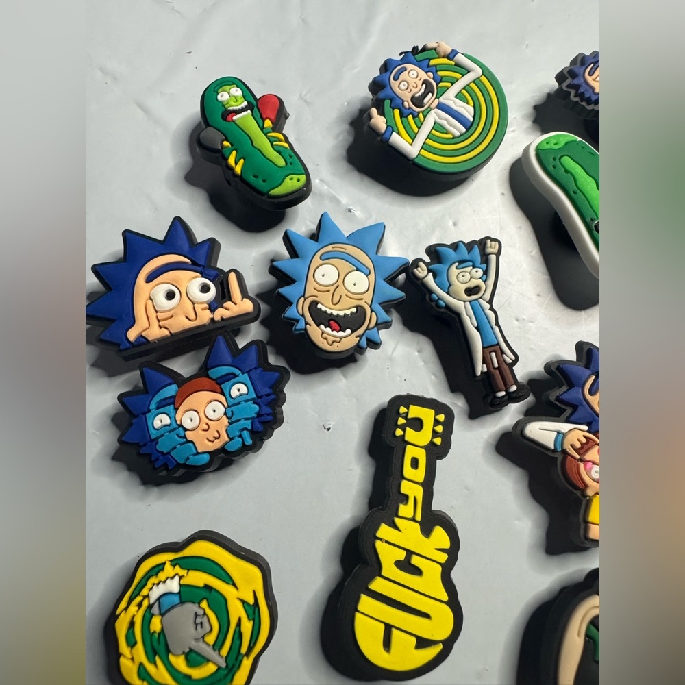 Rick and Morty Cartoon Shoe Charms - Blue/Green